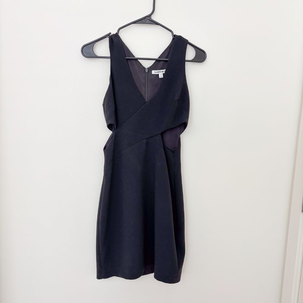 Elizabeth and James Black Aldridge Sleeveless Cutout Sheath Mini Dress Size 2